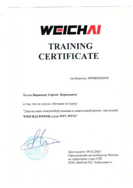 Сертификат №8